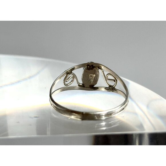 Native American Made TurquoiseVintage Southwest Style Cutout Ring - sz 8.25 - Picture 5 of 10